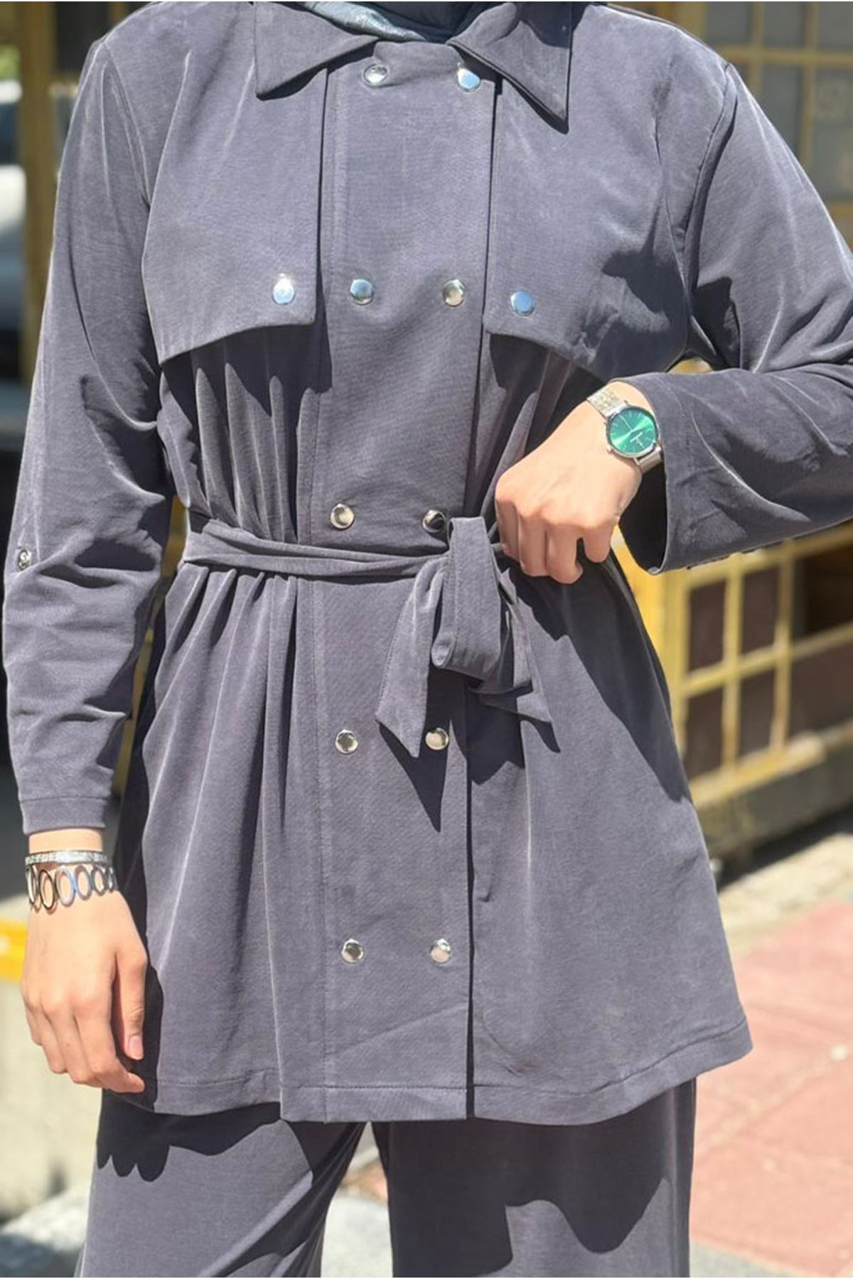 26Y6618 - LACİVERT - ÇITÇITLI İKİLİ TAKIM 