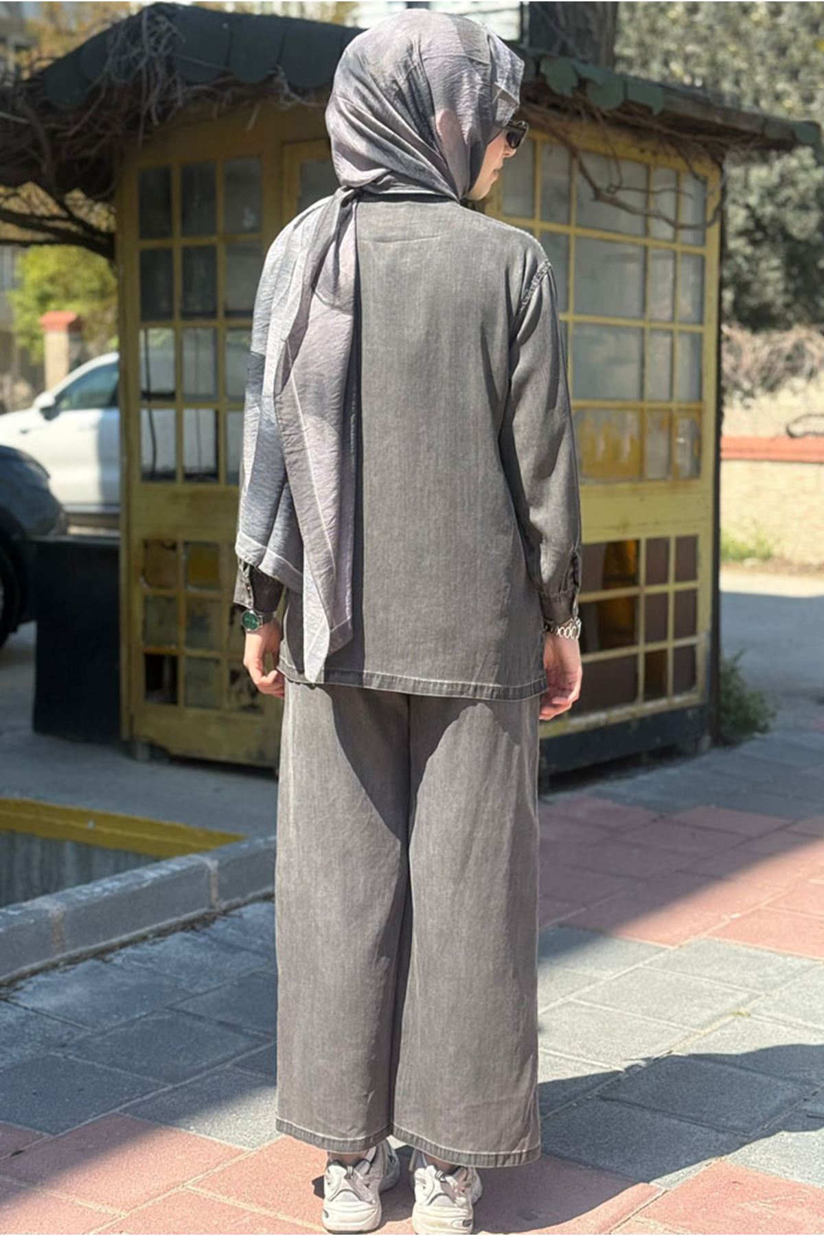 26Y6616 - ANTRASİT - TENCEL KOT TAKIM