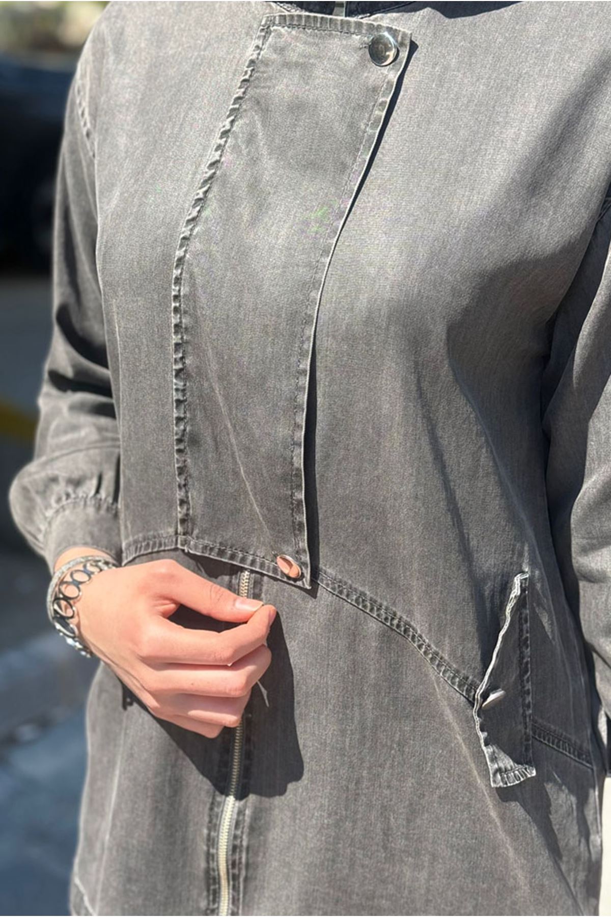 26Y6616 - ANTRASİT - TENCEL KOT TAKIM