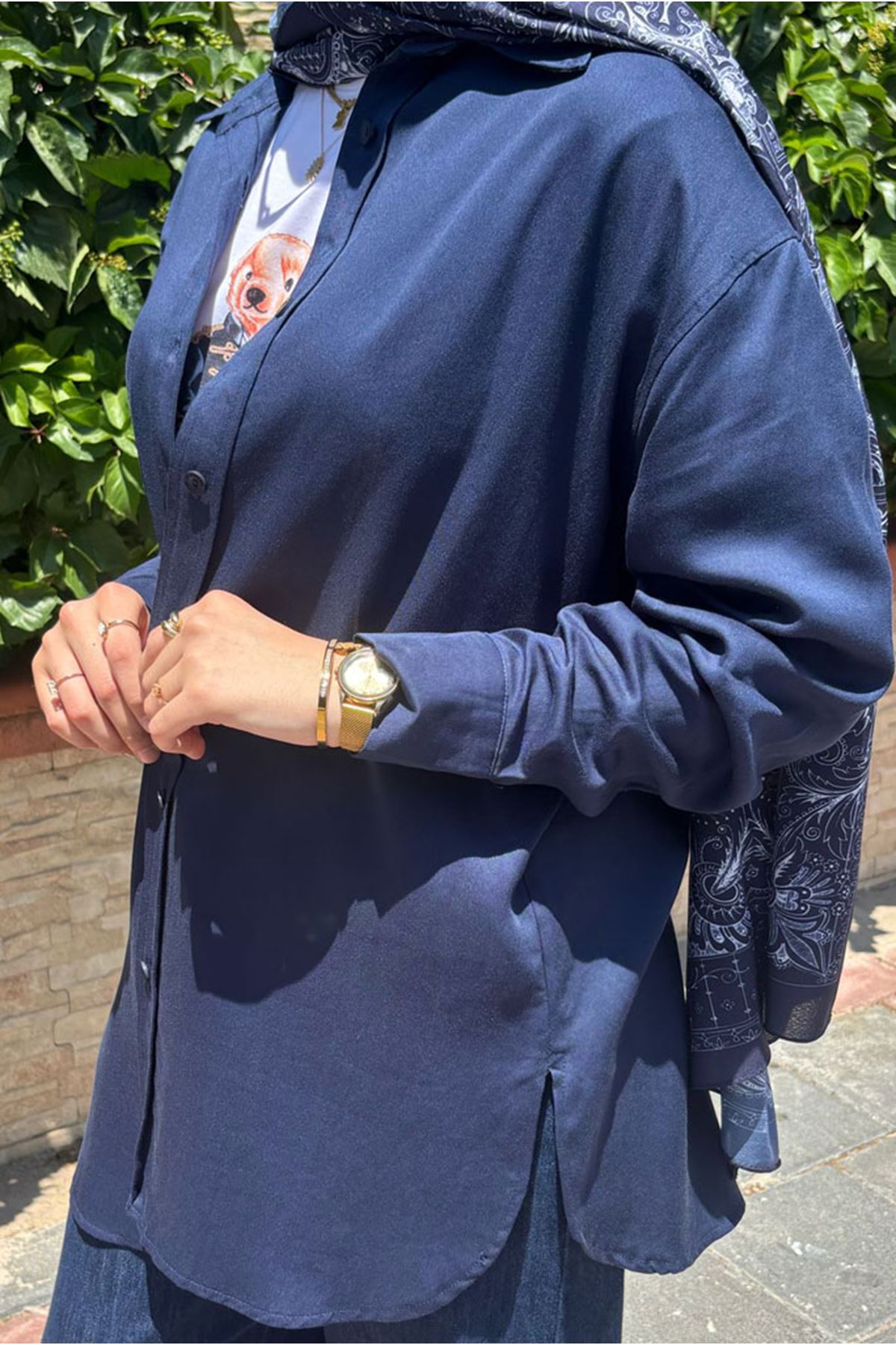 26Y7016 - LACİVERT - BASİC GÖMLEK