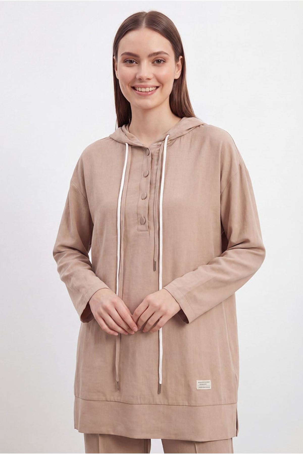 26Y6644 - CAMEL - KAPÜŞONLU FERMUARLI TAKIM