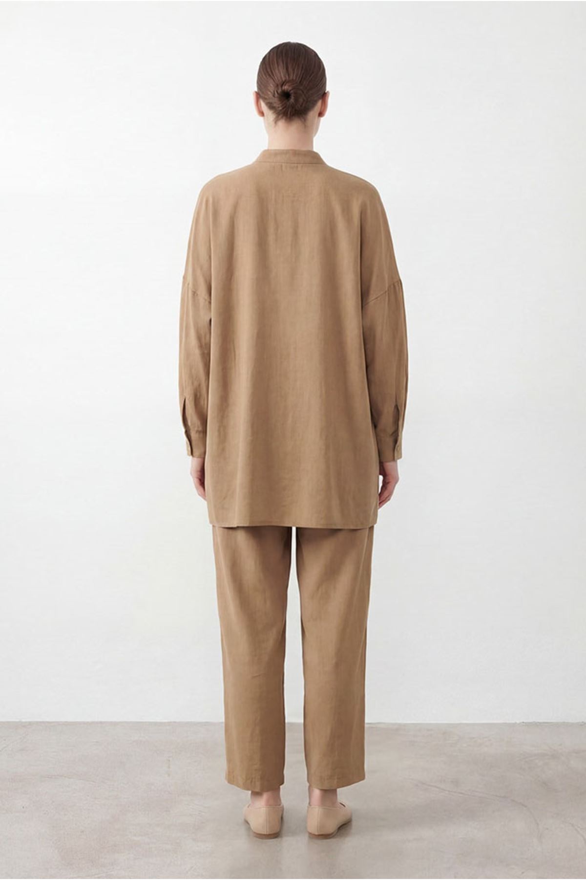 26Y6646 - KAHVE - ŞIK DETAY İKİLİ TAKIM