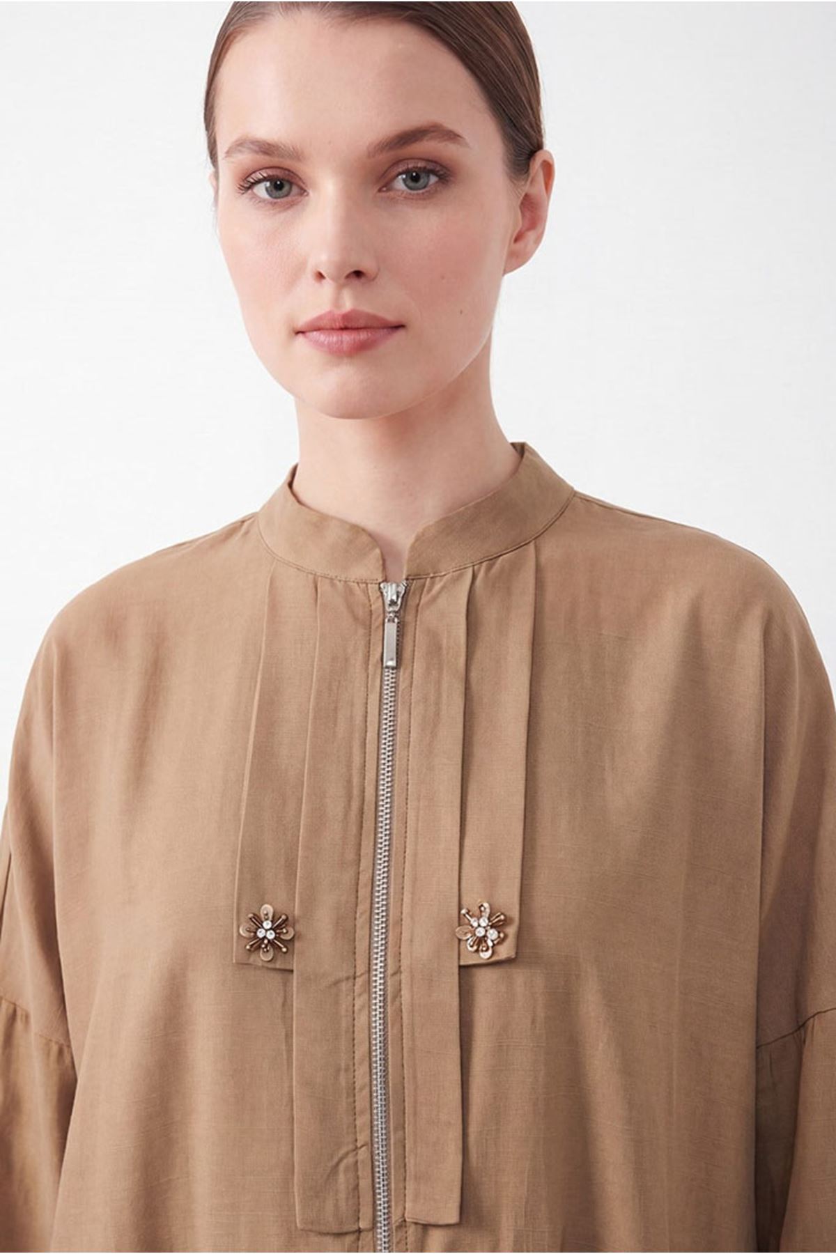 26Y6646 - KAHVE - ŞIK DETAY İKİLİ TAKIM