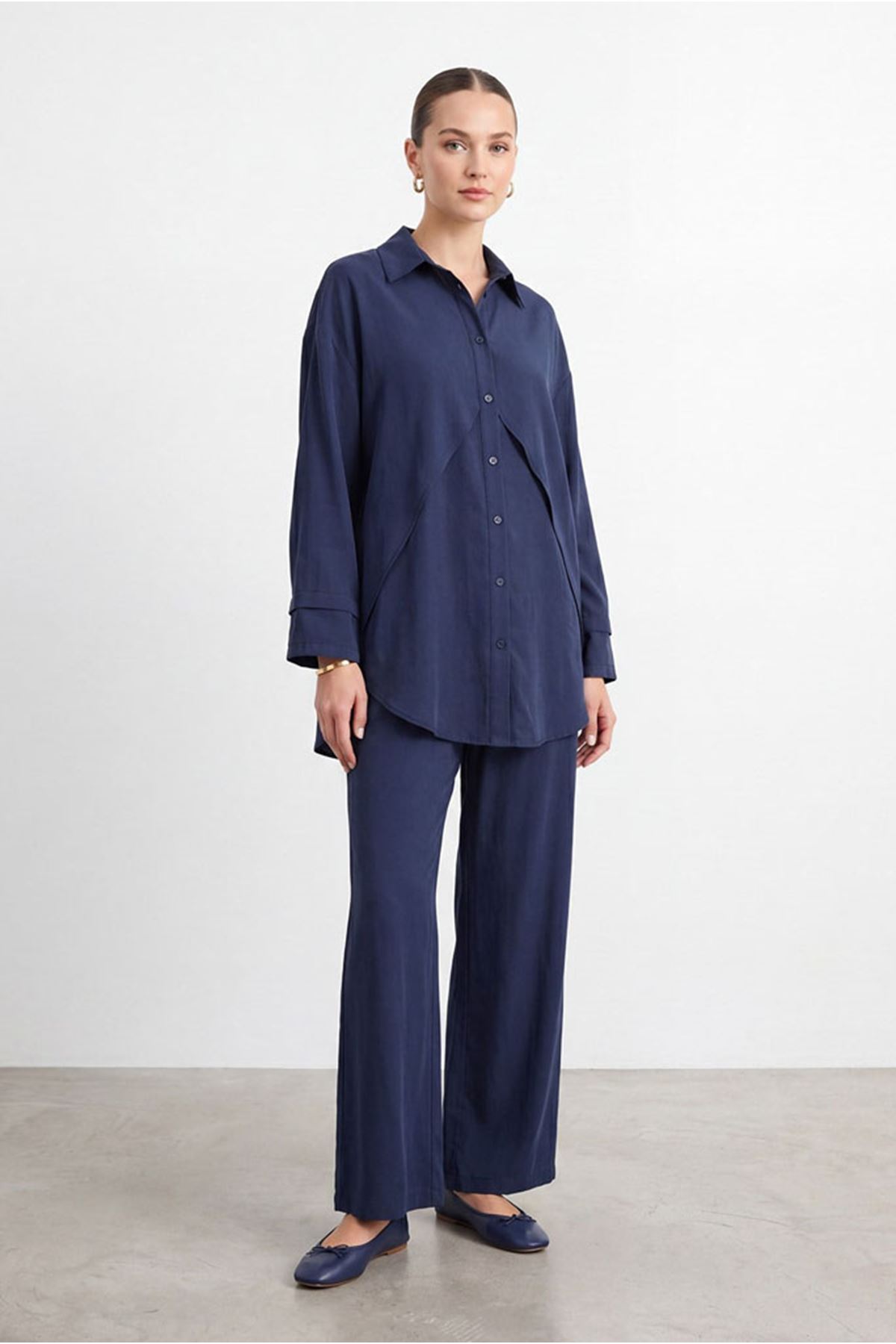 26Y6648 - LACİVERT -  V DETAY ŞIK TAKIM