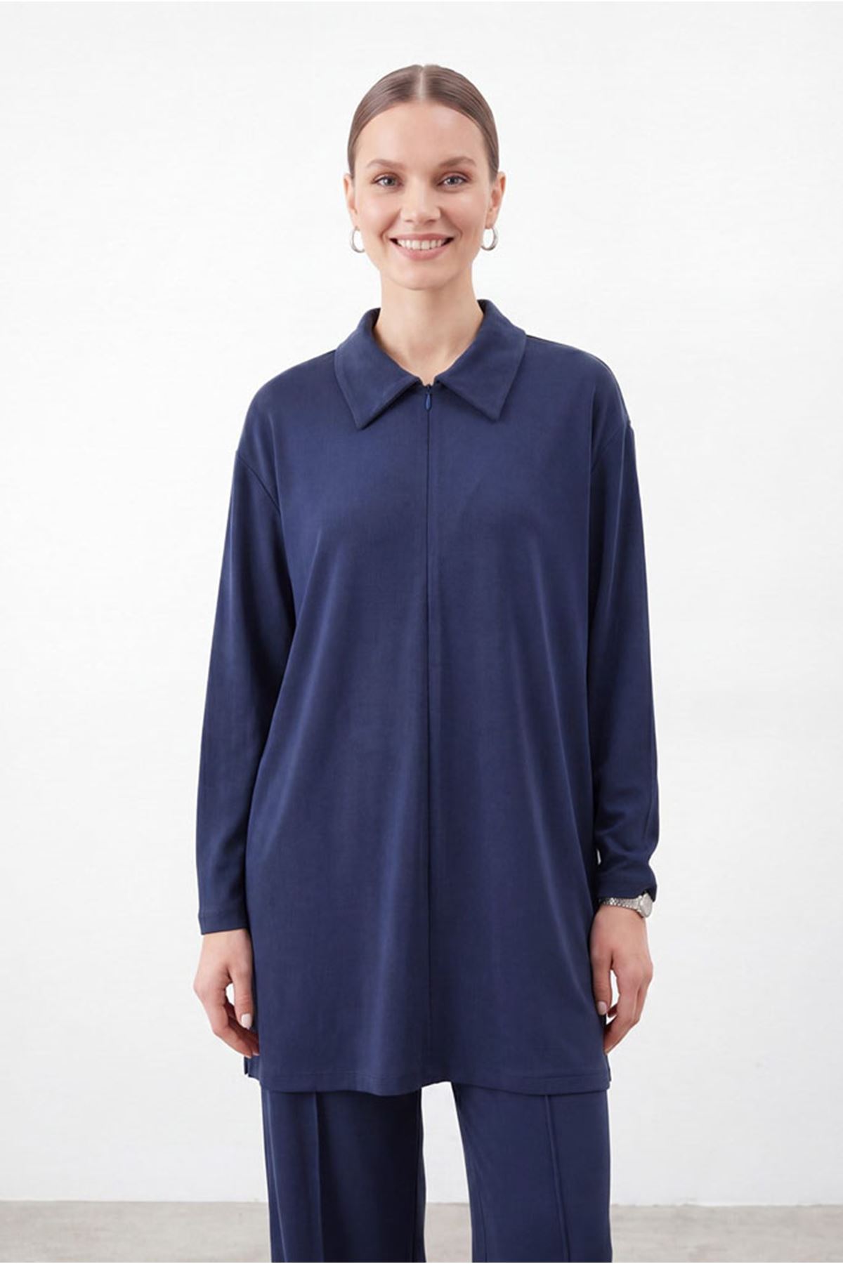 26Y6626 - LACİVERT - YARIM FERMUARLI TAKIM