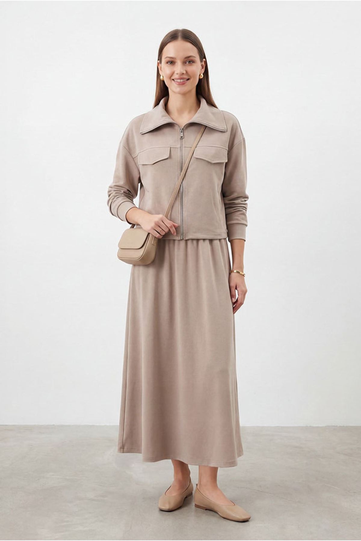 26Y6634 - VİZON - FERMUARLI ETEKLİ TAKIM 