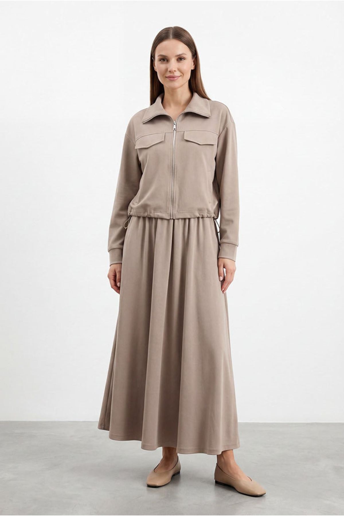 26Y6634 - VİZON - FERMUARLI ETEKLİ TAKIM 