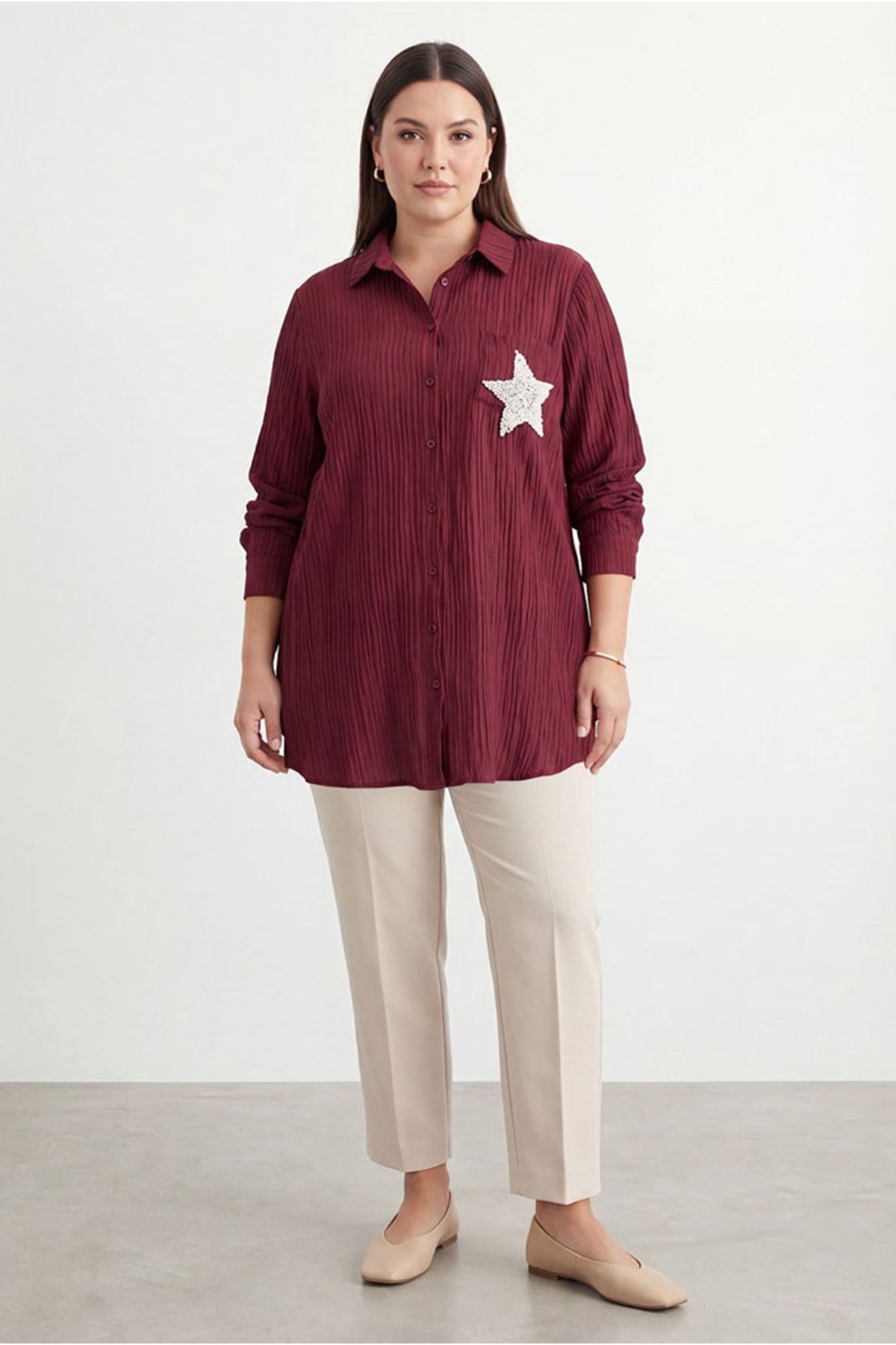 26Y6580 - BORDO - YILDIZ GÖMLEK