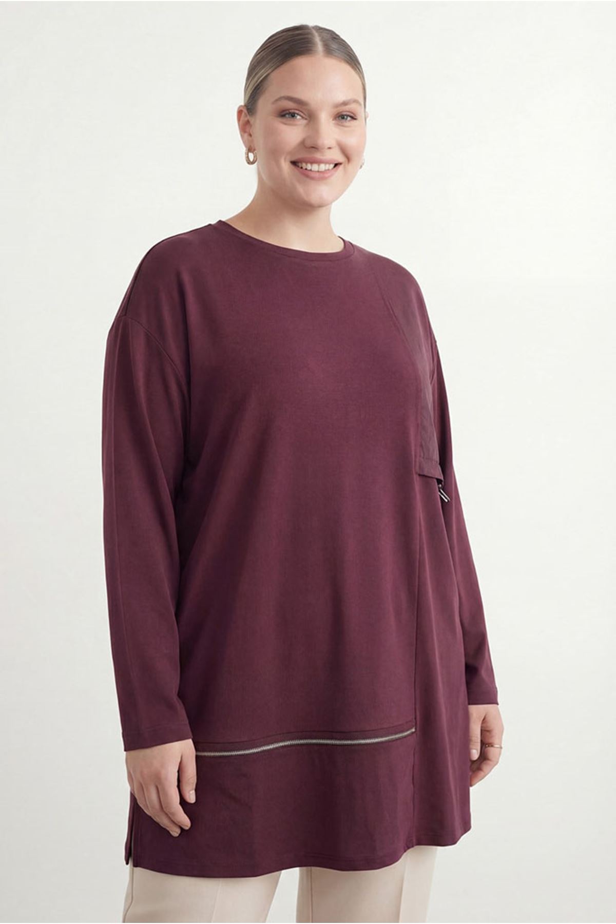 26Y6585 - BORDO - PARAŞÜT DETAY TUNİK