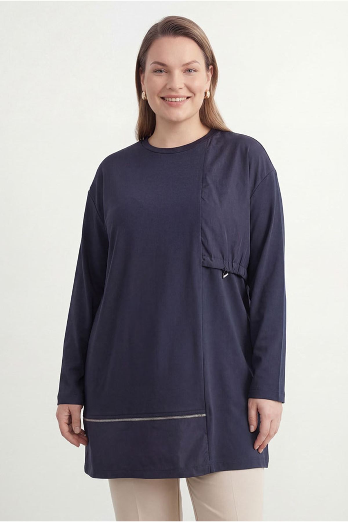 26Y6585 - LACİVERT - PARAŞÜT DETAY TUNİK
