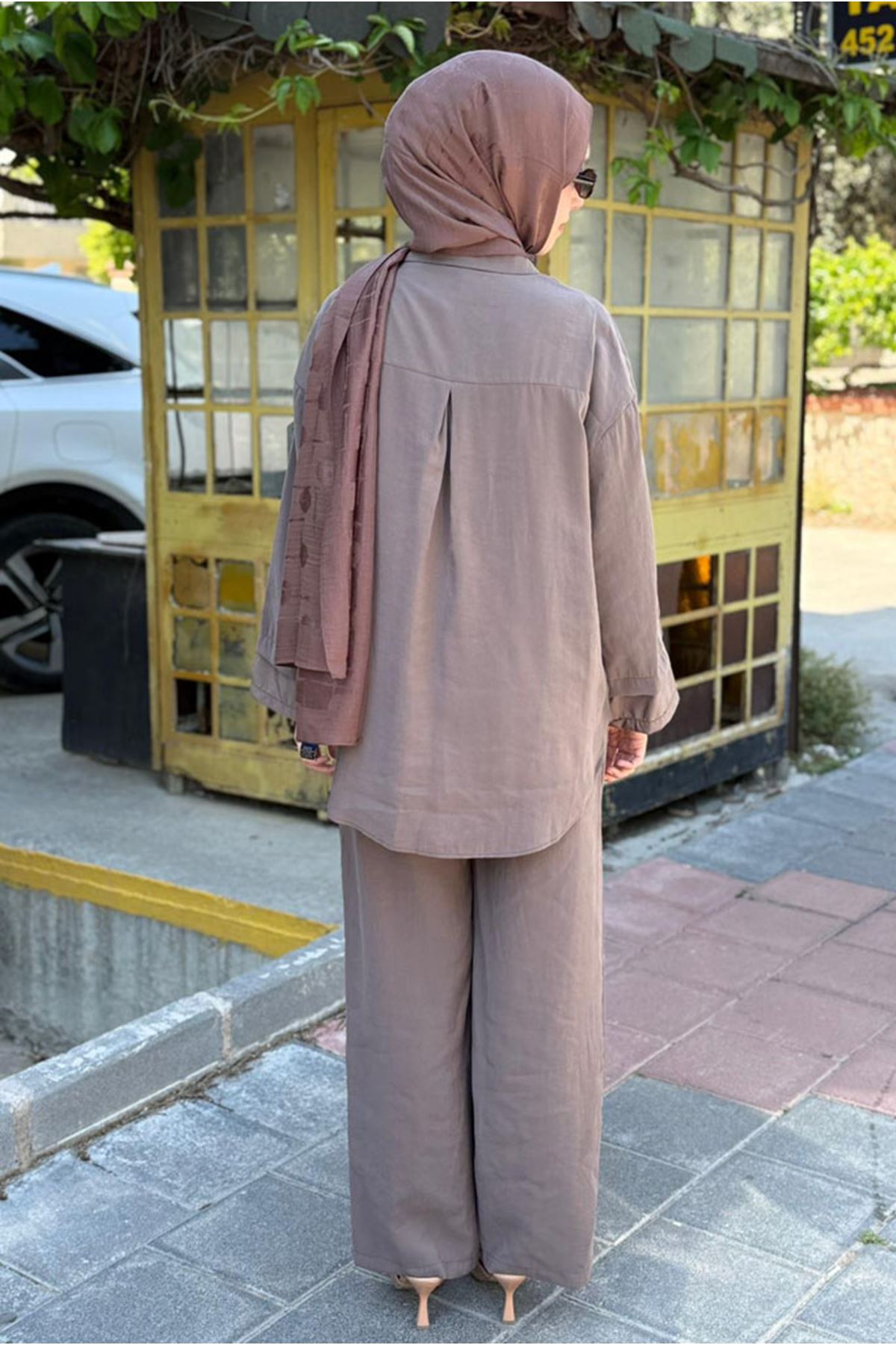 26Y6648 - VİZON -  V DETAY ŞIK TAKIM