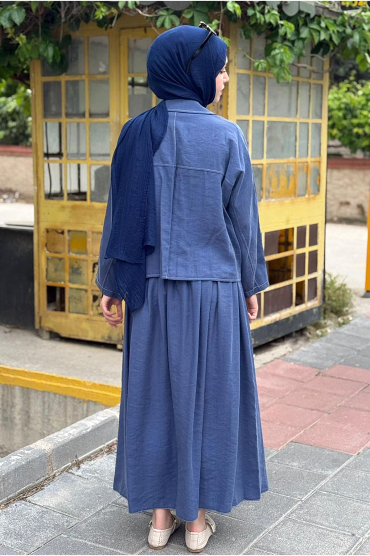 26Y6662 - İNDİGO - TUNİK ETEK TAKIM