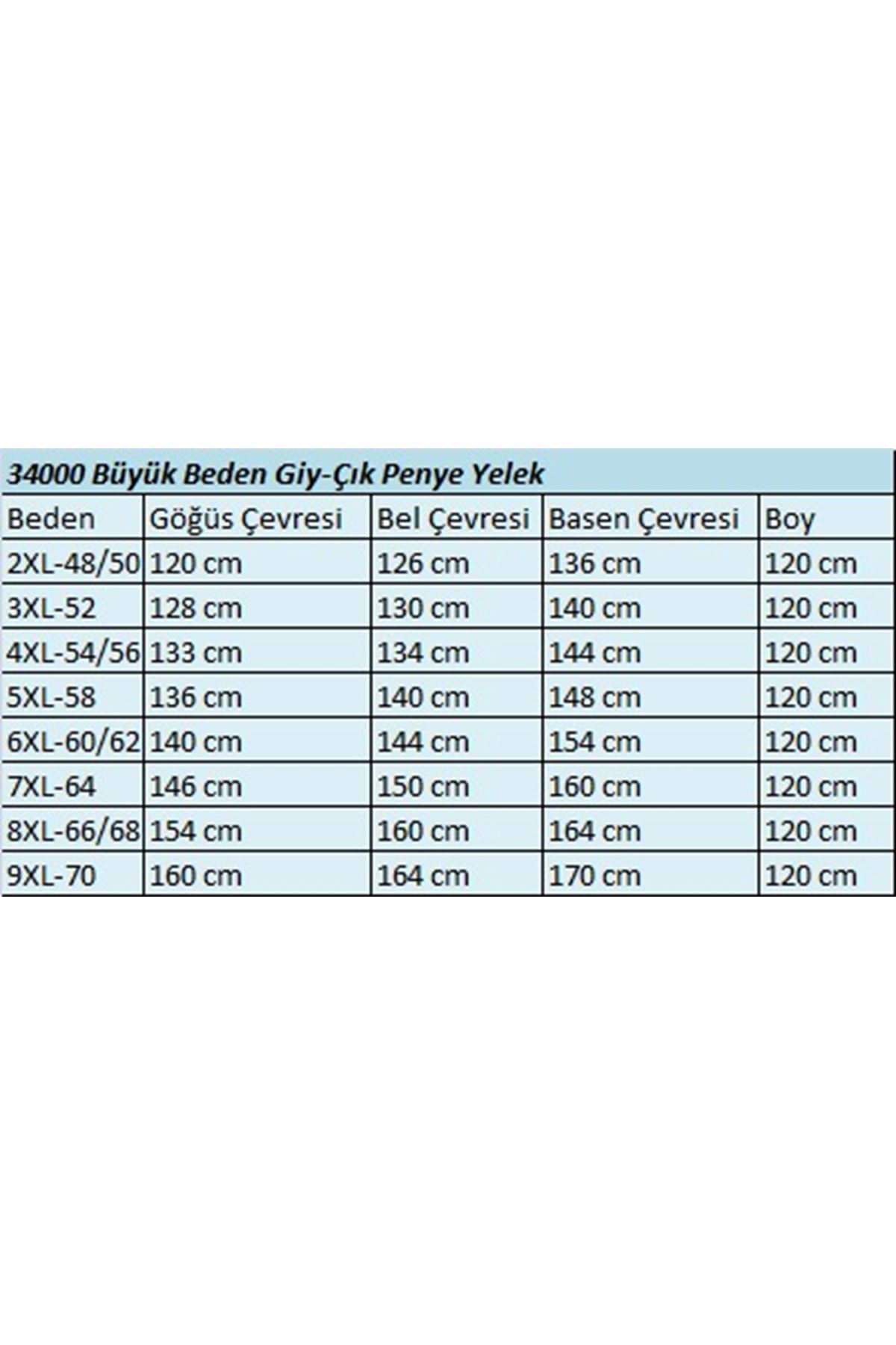 34000 Büyük Beden Penye Giy-Çık Yelek -Koyu İndigo