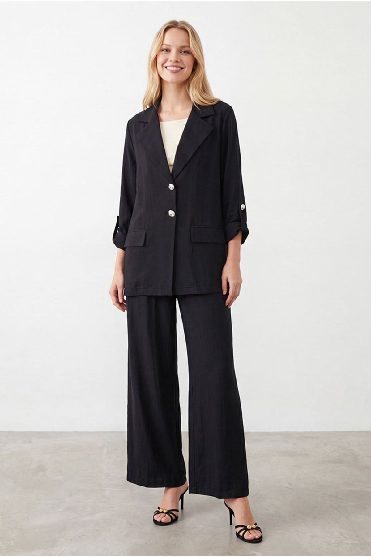 26Y6682 - SİYAH - BLAZER CEKETLİ TAKIM