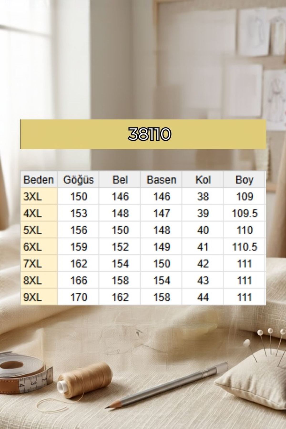 38110  Büyük Beden Düşük Kol Penye Tunik - İndigo