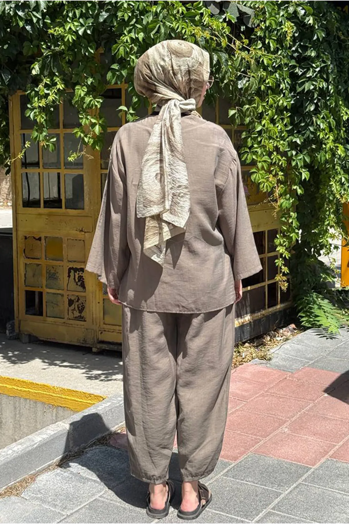 26Y6684 - HAKİ - TEK DÜĞME CEKETLİ MODAL  TAKIM