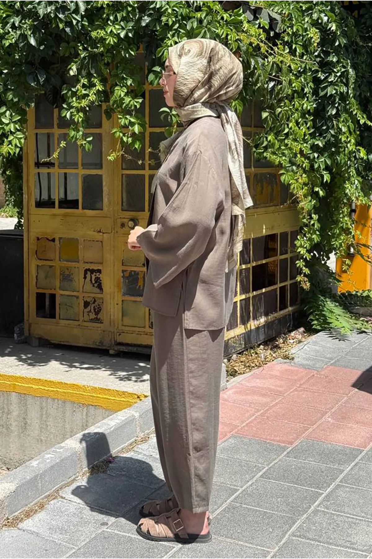 26Y6684 - HAKİ - TEK DÜĞME CEKETLİ MODAL  TAKIM