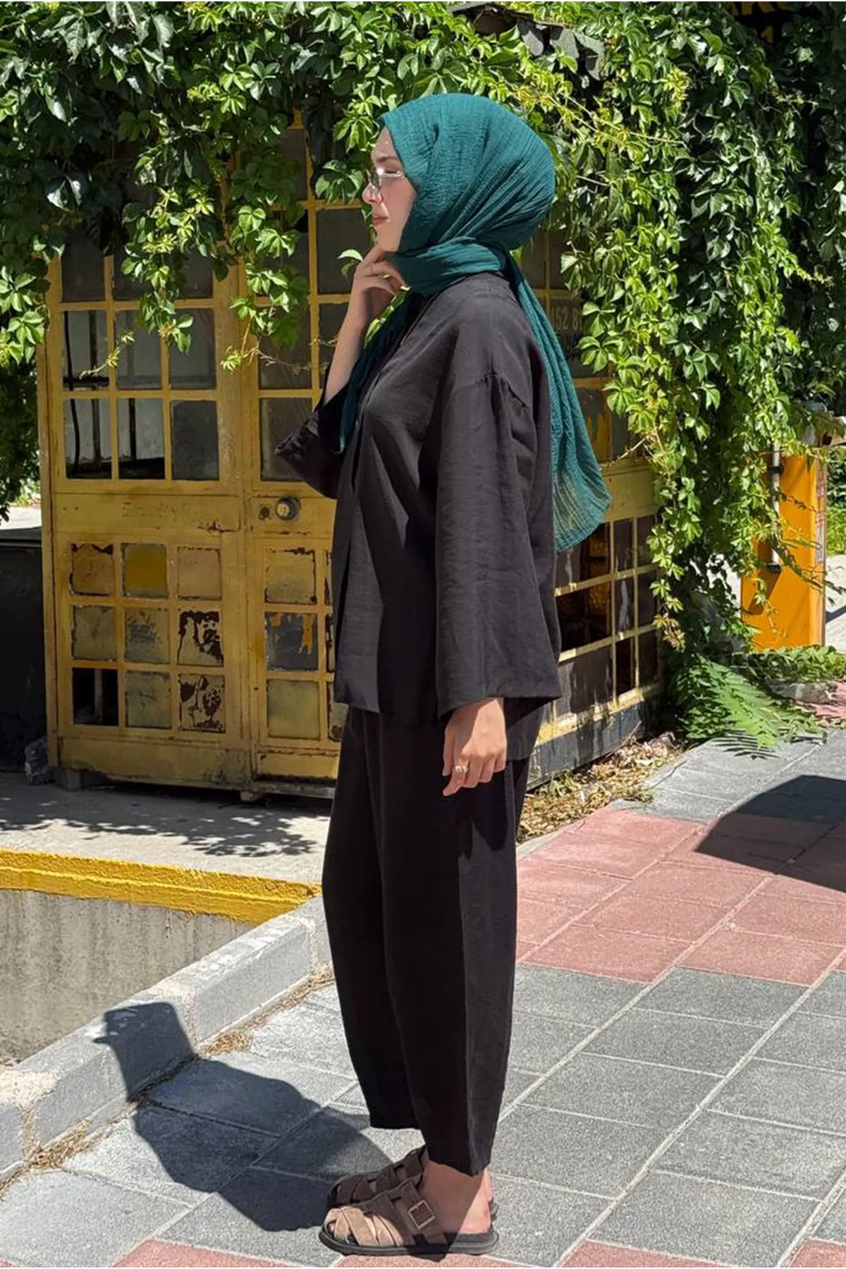 26Y6684 - SİYAH - TEK DÜĞME CEKETLİ MODAL TAKIM