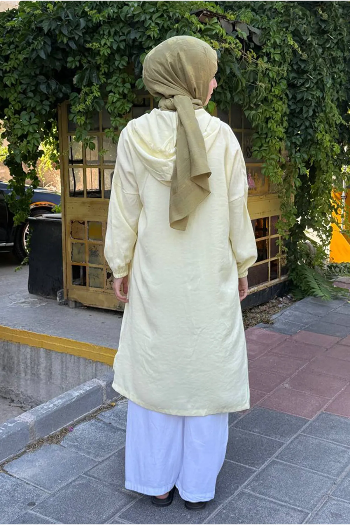 26Y7264 - SARI - KAPİŞONLU FERMUARLI KAP