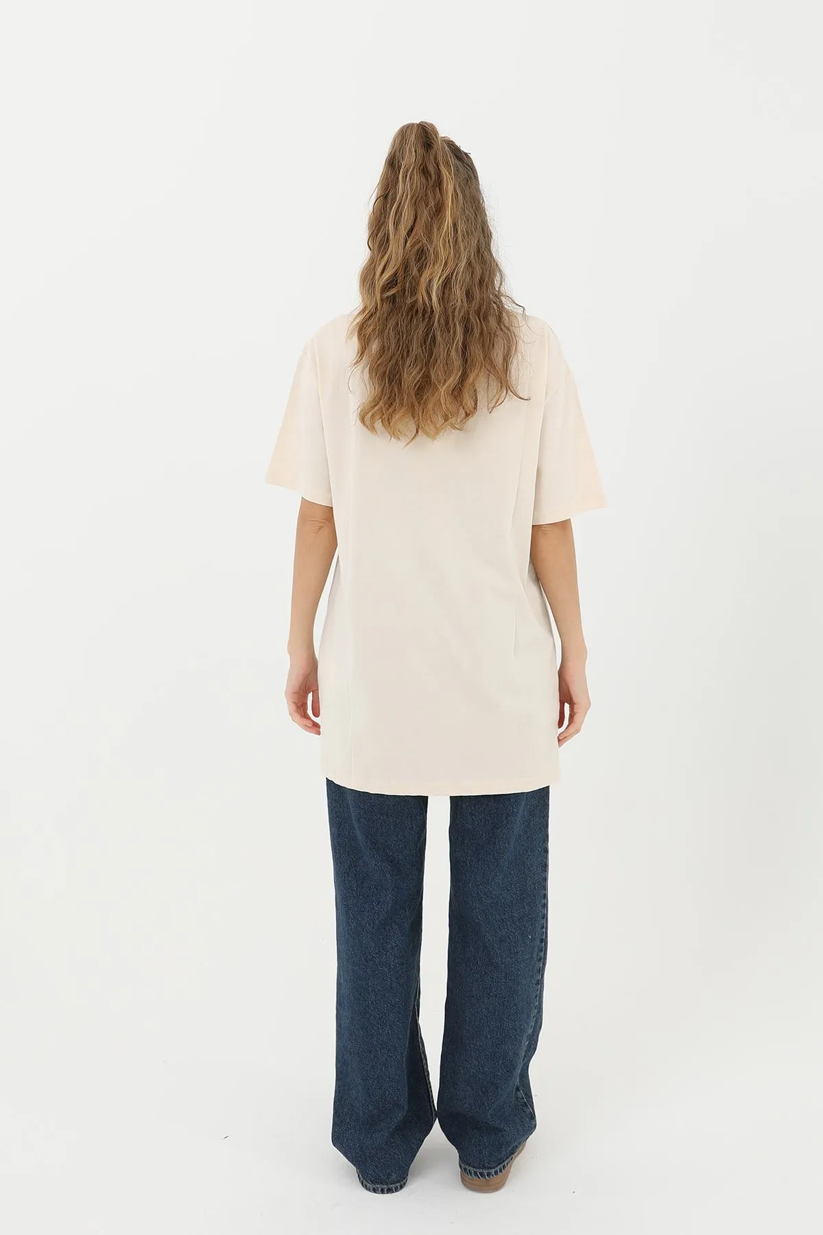 26Y3927 - BEJ - SOUL NAKIŞLI TSHIRT