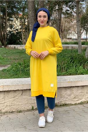 24K36450 - SARI- SOUL PUANE UZUN SWEAT