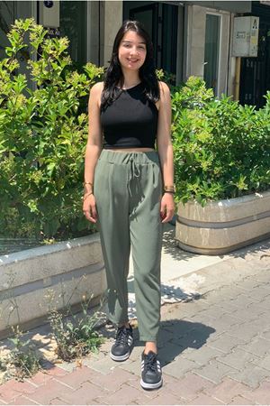 24Y4582 - HAKİ - HAVUÇ KESİM AEROBİN PANTOLON 