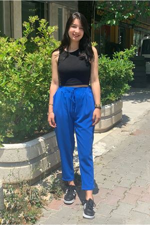 24Y4582 - SAKS- HAVUÇ KESİM AEROBİN PANTOLON