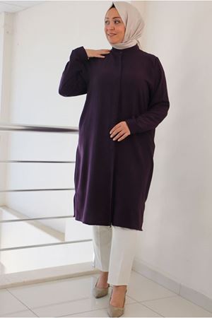 24Y48046 - MÜRDÜM - Büyük Beden Gizli Patlı Mucize Gömlek