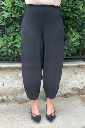 24Y4666 - SİYAH - CEPLİ ŞALVAR PANTOLON