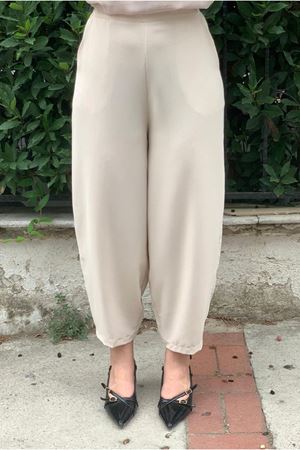 24Y4666 - BEJ - CEPLİ ŞALVAR PANTOLON 