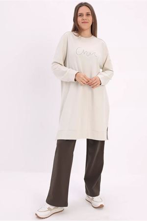 24Y4366 - TAŞ - BÜYÜK BEDEN NAKIŞLI SWEAT