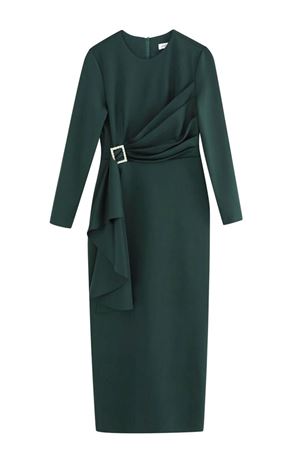 25K9291 - ZÜMRÜT - PUANE TAŞ TOKALI  ABİYE ELBİSE 