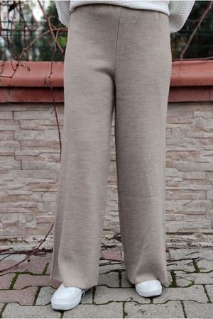 25K2160 - BEJ - TRİKO PANTOLON