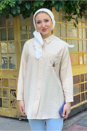 25Y4378 - BEJ - VESPA ARILI GÖMLEK