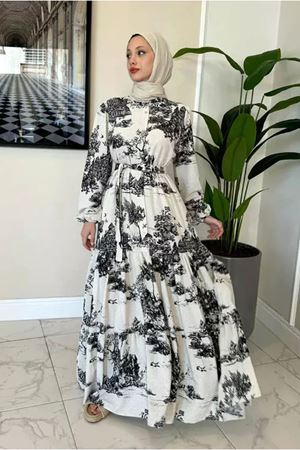 25Y35148 - SİYAH - ORGANİK ELBİSE