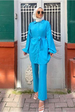 25Y3241 - TURKUAZ - VALERİE GOFRE TAKIM