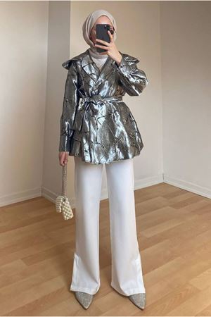 25Y3202 - ANTRASİT - ABİYE CEKETLİ İKİLİ TAKIM