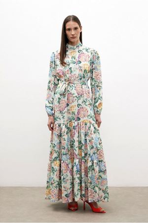 25Y7400 - BEYAZ - MERWİSH   YAZ ELBİSE