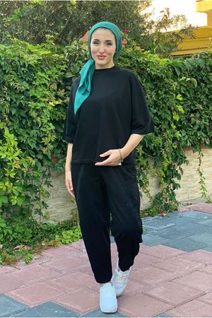 25Y7004 - SİYAH - ARA BOY BASIC TSHIRT