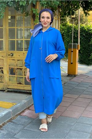 25Y5157 - MAVİ - TAM BOY FERMUARLI KAP