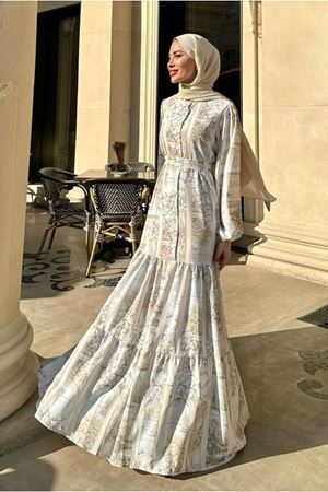 25Y7435 - DESENLİ - MERWİSH  Yaz Elbise