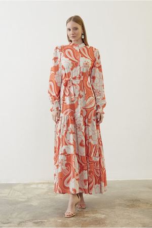 25Y7420 - DESENLİ - MERWİSH  Yaz Elbise