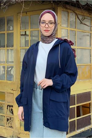 25Y7210 - LACİVERT - FERMUARLI CEKET