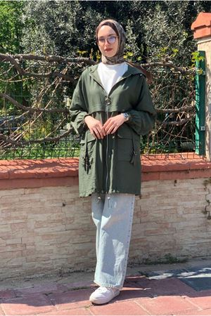 25Y7200 - HAKİ - ÇİLEK FERMUARLI CEKET 