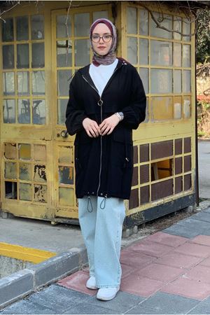 25Y7200 - SİYAH - ÇİLEK FERMUARLI CEKET