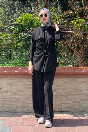 25Y7510 - SİYAH - BAĞLAMALI TAKIM