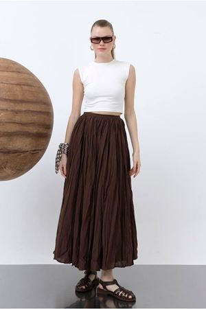 25Y7100 - ACI KAHVE - KIRIŞIK ASTARLI BALON ETEK 