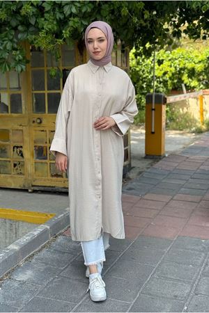 25Y7410 - TAŞ - GÖMLEK ELBİSE