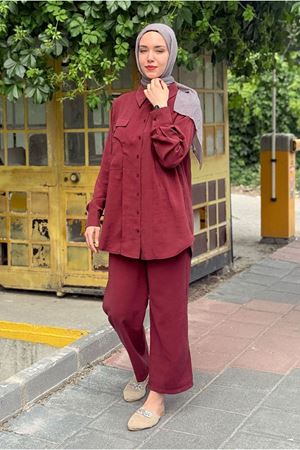 25Y7535 - BORDO - GÖMLEKLİ İKİLİ TAKIM
