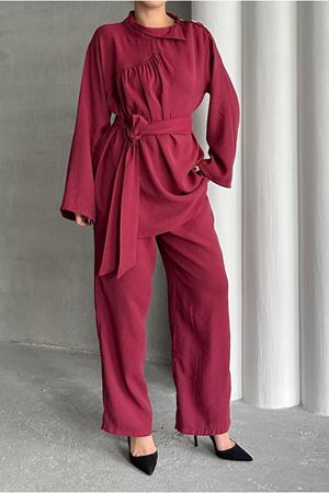 25Y7512 - BORDO - OMZU DÜĞME DETAYLI TAKIM